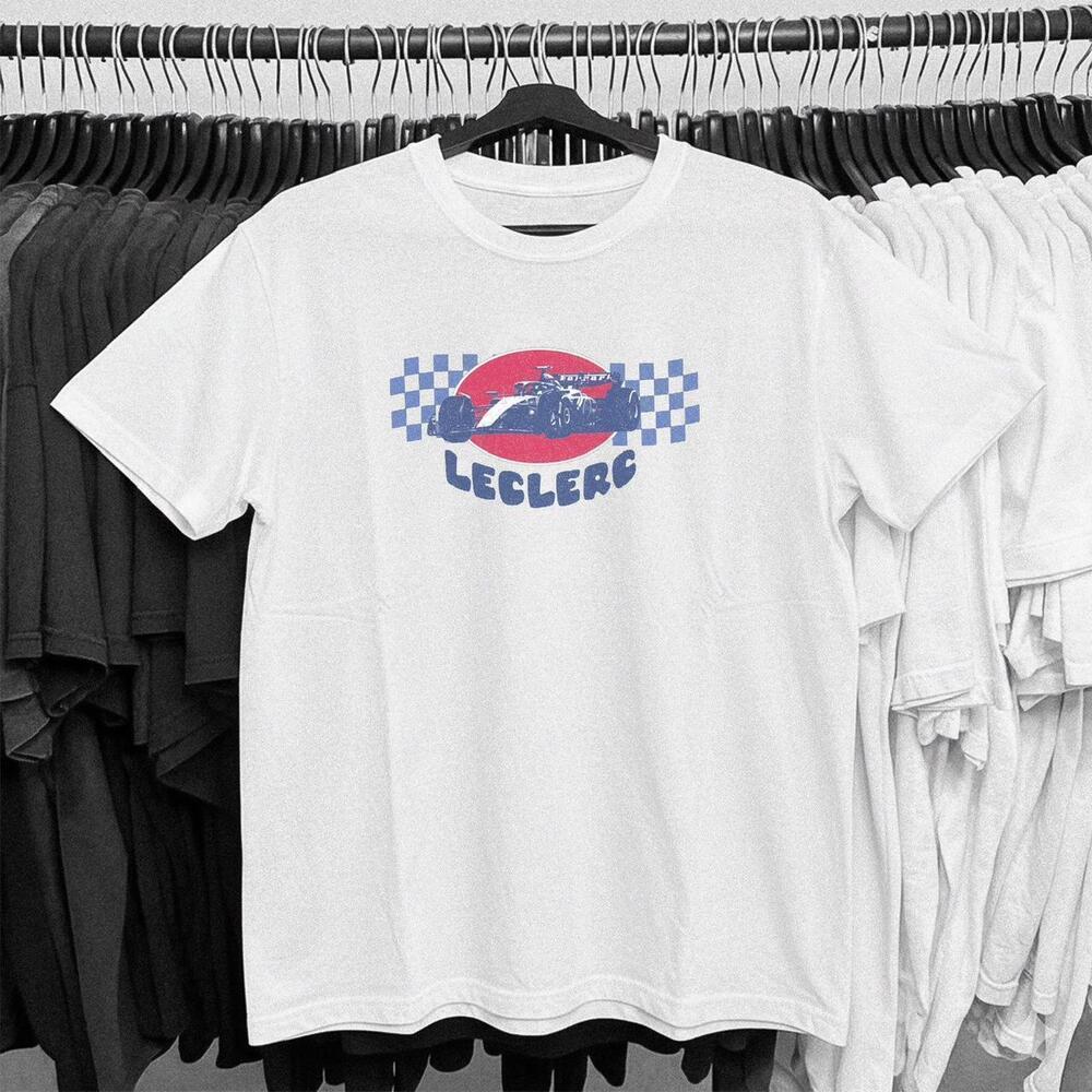 White Leclerc Racing Tee